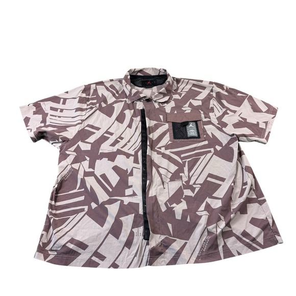 Nike Air Jordan PSG Paris Saint Germain Shirt DM3108-218 Woven Brown Size XXL - Picture 1 of 8